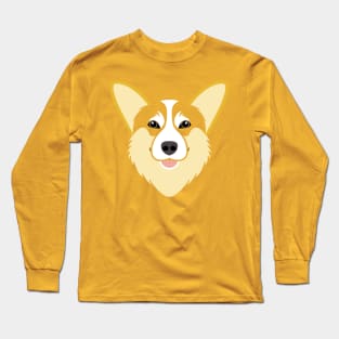 Welsh Corgi dog face Long Sleeve T-Shirt